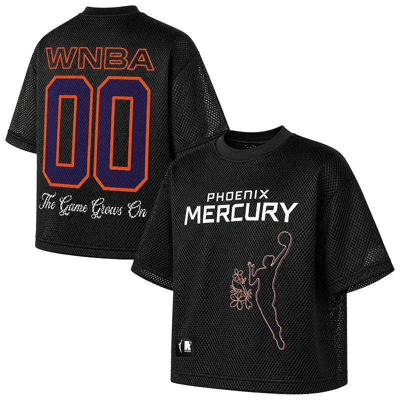 Haut unisexe round21 Black Phoenix Mercury oversize en maille sportive