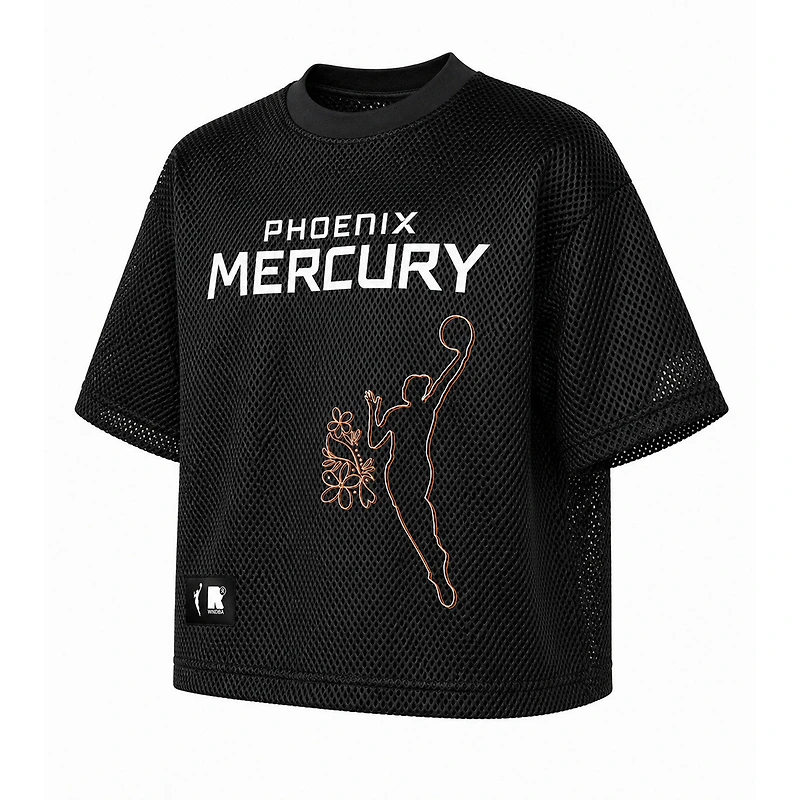 Unisex round21  Black Phoenix Mercury Oversized Sporty Mesh Top