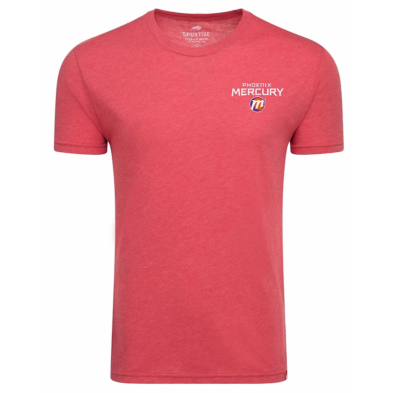 Unisex Sportiqe Red Phoenix Mercury Logo Lockup Comfy Tri-Blend T-Shirt