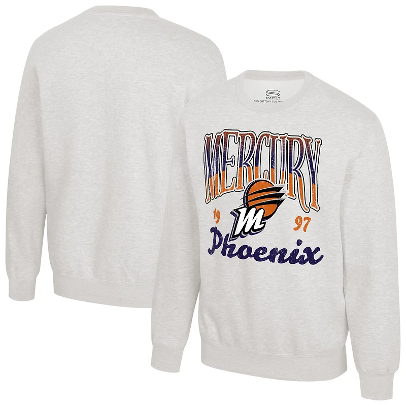 Unisex Stadium Essentials Oatmeal Phoenix Mercury Sky High Fleece Crew Neck Sweatshirt