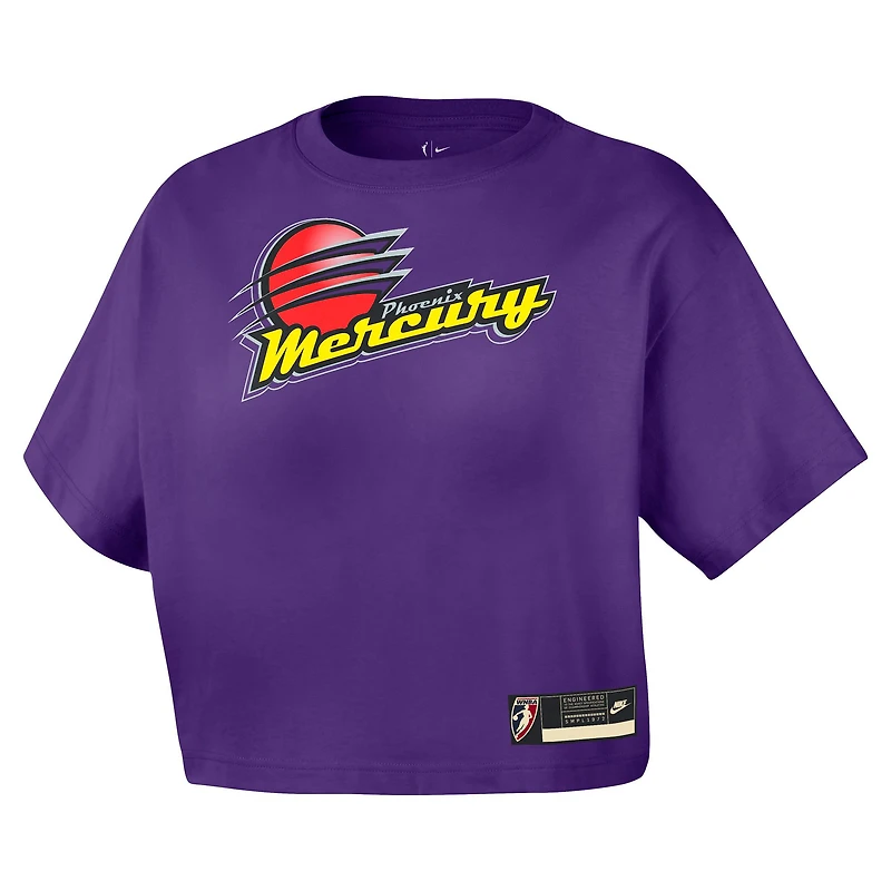 T-shirt Court rétro Nike Purple Phoenix Mercury Hardwood Classics Origins pour femme