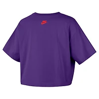 T-shirt Court rétro Nike Purple Phoenix Mercury Hardwood Classics Origins pour femme