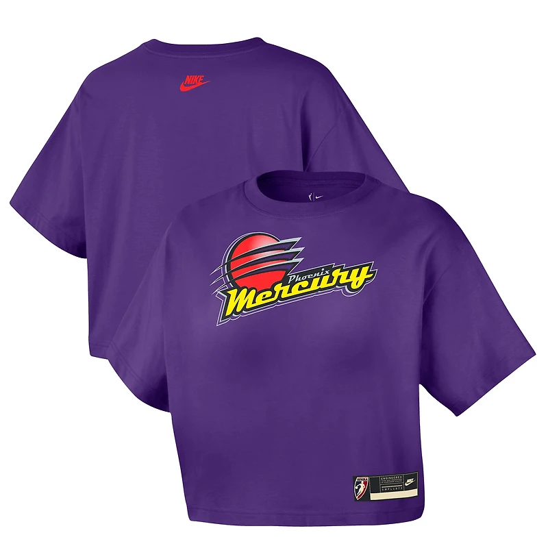 T-shirt Court rétro Nike Purple Phoenix Mercury Hardwood Classics Origins pour femme
