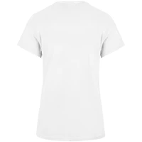 T-shirt col V grande taille pour femme, blanc, avec logo Phoenix Mercury et Lockup.