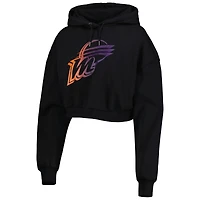 Women's The Wild Collective Black Phoenix Mercury Washed Cropped Pullover Hoodie