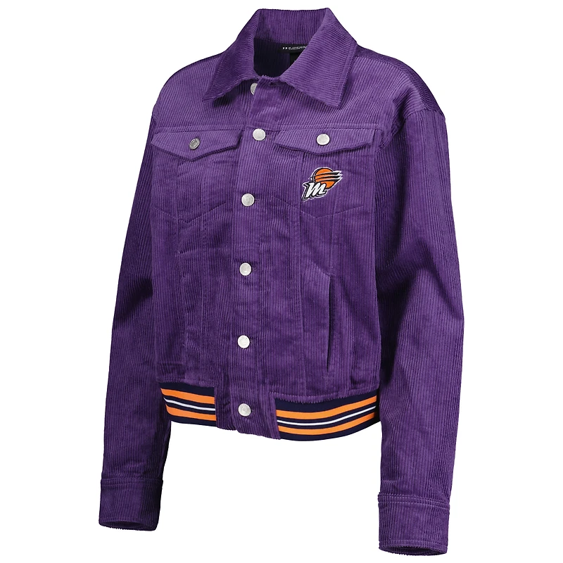 Veste boutonnée The Wild Collective en velours côtelé violet Phoenix Mercury pour femme