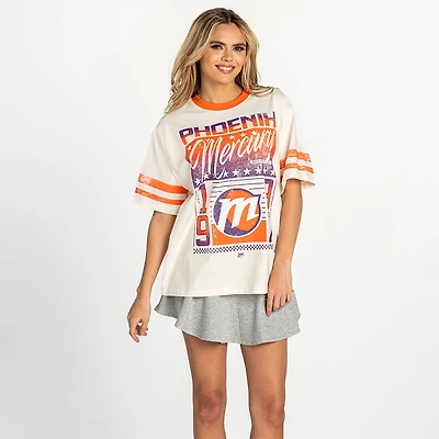 T-shirt oversize vintage à épaules tombantes The Wild Collective White Phoenix Mercury pour femme