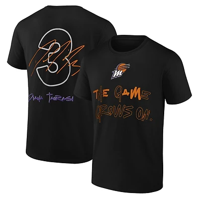 T-shirt avec nom et numéro de signature du joueur Round21 Diana Taurasi Black Phoenix Mercury pour jeunes