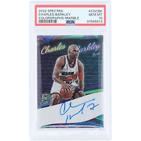 Charles Barkley Phoenix Suns Autographed 2022-23 Panini Spectra Colorgraphs Marble Prizm #CG-CBK #1/5 PSA Authenticated 10 Card