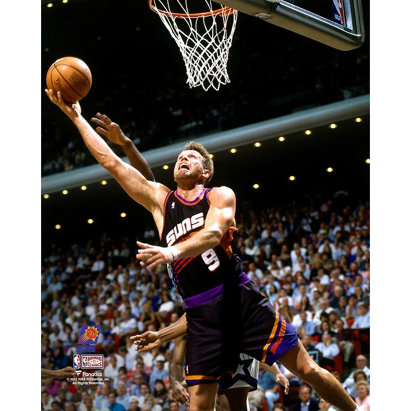 Photographie non signée de Dan Majerle Phoenix Suns Hardwood Classics Reverse Lay Up