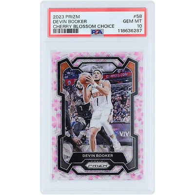 Devin Booker Phoenix Suns 2023-24 Panini Prizm Cherry Blossom Choice #58 #15/20 PSA Authenticated 10 Card