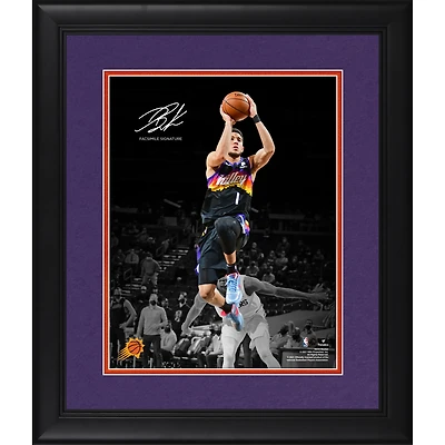 Photographie encadrée de Devin Booker Phoenix Suns, signature fac-similé, 11" x 14"