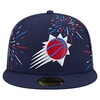 Men's New Era  Navy Phoenix Suns Americana Fireworks 59FIFTY Fitted Hat