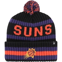 Bonnet en tricot à revers Bering '47 Phoenix Suns noir pour hommes avec pompon