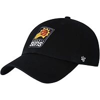 Men's '47 Black Phoenix Suns Core Logo Clean Up Adjustable Hat