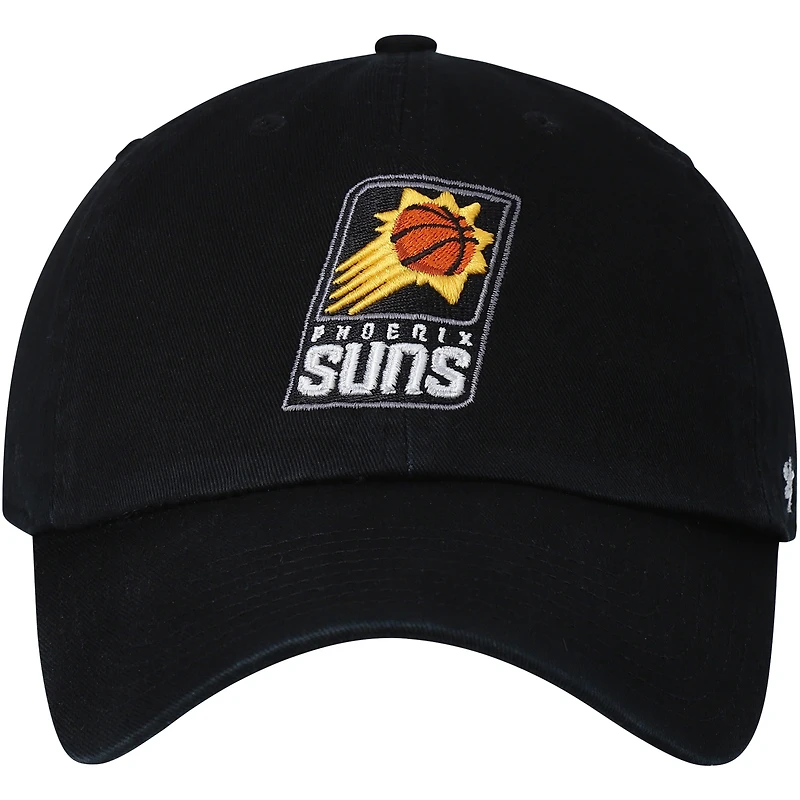 Men's '47 Black Phoenix Suns Core Logo Clean Up Adjustable Hat