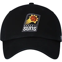 Men's '47 Black Phoenix Suns Core Logo Clean Up Adjustable Hat