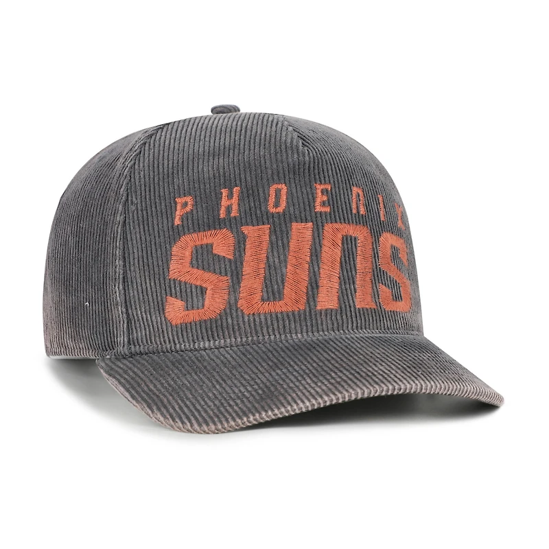 Men's '47  Charcoal Phoenix Suns Reclaim Snow Wash Corduroy Adjustable Hitch Hat