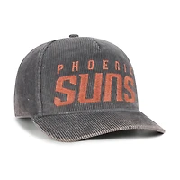 Men's '47  Charcoal Phoenix Suns Reclaim Snow Wash Corduroy Adjustable Hitch Hat