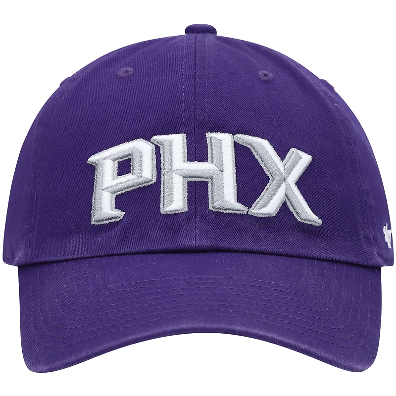 Casquette réglable '47 Purple Phoenix Suns Clean Up Wordmark pour homme
