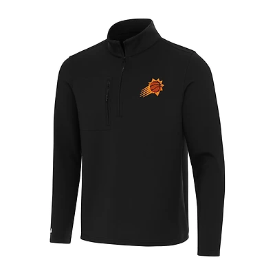Haut Insider à quart de zip noir Antigua Phoenix Suns pour homme