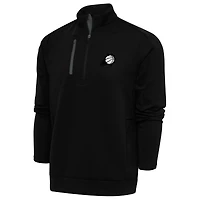 Haut à fermeture éclair quart de tour Antigua Black Phoenix Suns pour homme avec logo métallique