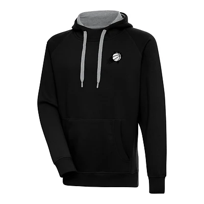 Sweat à capuche raglan noir Antigua Phoenix Suns pour homme avec logo métallique Victory