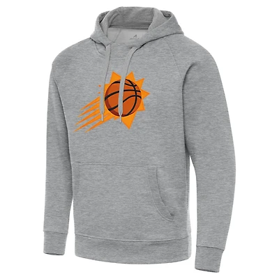 Sweat à capuche raglan Victory gris chiné pour homme des Phoenix Suns, coupe grande et