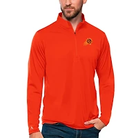 Men's Antigua Orange Phoenix Suns Tribute Quarter-Zip Pullover Top