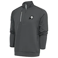 Haut à fermeture éclair quart de tour Antigua Pewter Phoenix Suns pour homme avec logo métallique Generation