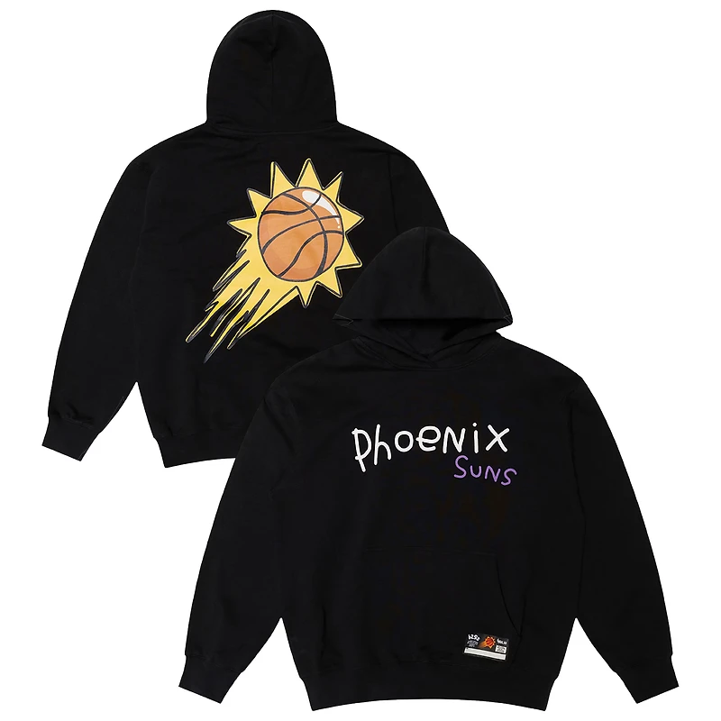 Men's b2Ss Black Phoenix Suns Oversized Script Hoodie