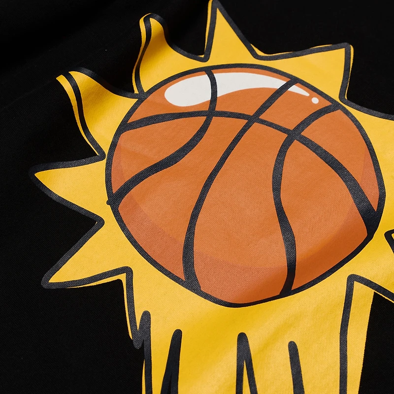 Men's b2Ss Black Phoenix Suns Oversized Script Hoodie