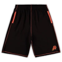Short Big & Tall Phoenix Suns en maille contrastante pour homme, noir/orange