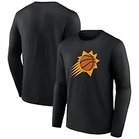 T-shirt à manches longues noir pour homme avec logo alternatif des Phoenix Suns