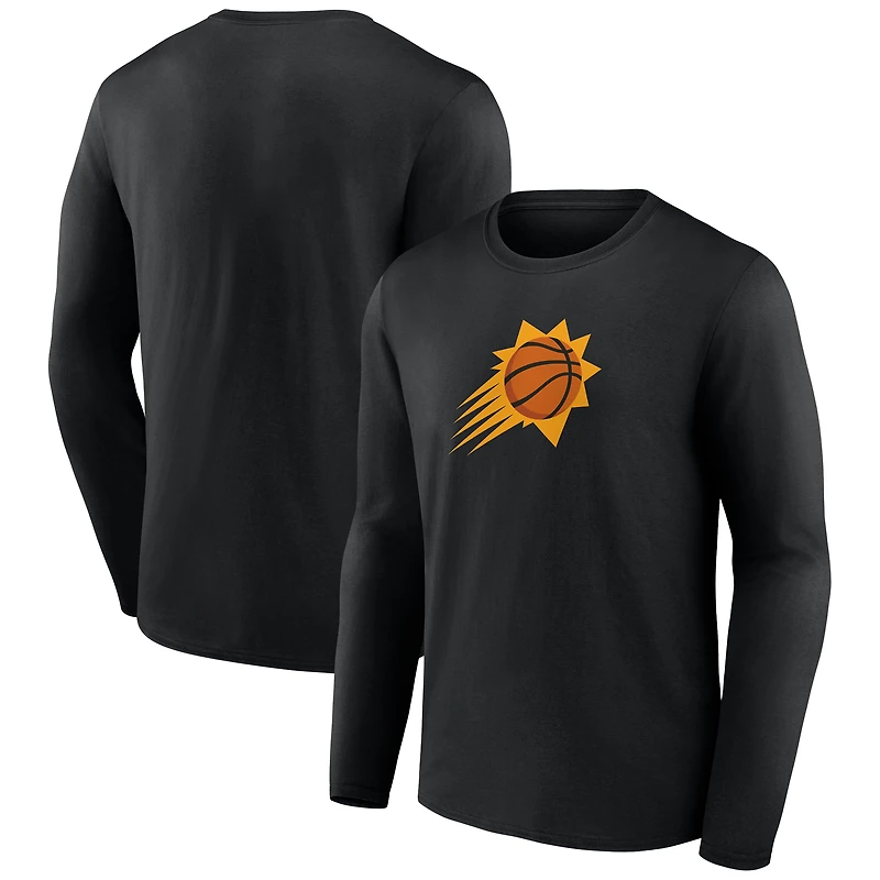 Men's  Black Phoenix Suns Primary Logo Long Sleeve T-Shirt