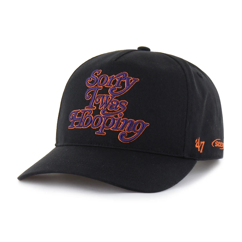 Men's Brand Seen by '47 Black Phoenix Suns Sorry I Was Hooping Hitch Adjustable Hat