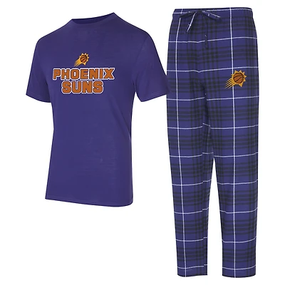 Men's Concepts Sport  Purple/Black Phoenix Suns Vector Top & Flannel Pants Sleep Set