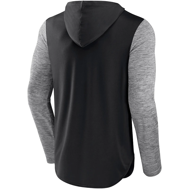 Fanatics pour hommes, noir/charbon chiné, Phoenix Suns Deep Rotation Performance - Chandail à capuchon