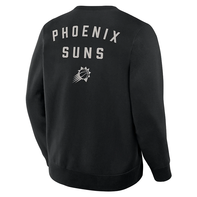 Men's Fanatics Black Phoenix Suns Crossover Collection Defensive Rotation Drill Premium Pullover Sweatshirt