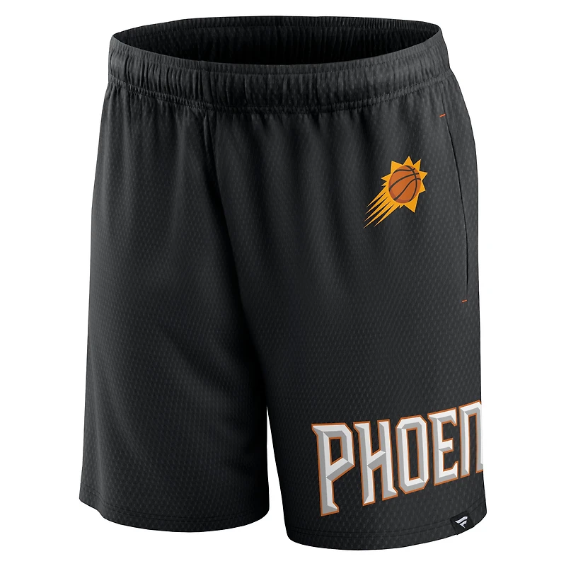 Men's Fanatics Black Phoenix Suns Free Throw Mesh Shorts