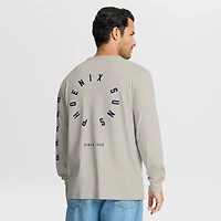 Men's Fanatics Cream Phoenix Suns Crossover Collection Ball Screen Action Premium Long Sleeve T-Shirt