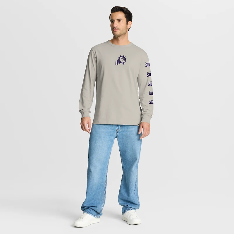 T-shirt à manches longues premium Fanatics Cream Phoenix Suns Crossover Collection Ball Screen Action pour homme