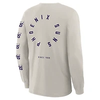 T-shirt à manches longues premium Fanatics Cream Phoenix Suns Crossover Collection Ball Screen Action pour homme