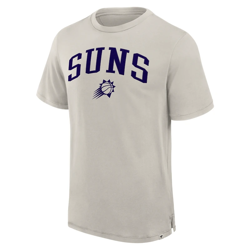 Men's Fanatics Cream Phoenix Suns Crossover Collection Pull Up Jumper Shot Premium T-Shirt