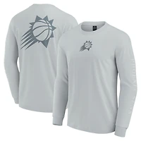 T-shirt à manches longues Fanatics gris Phoenix Suns Elements Strive pour hommes