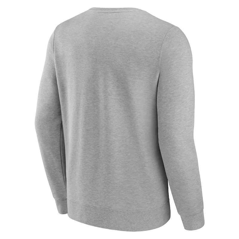 Men's Fanatics Heathered Gray Phoenix Suns True Classics Vint Pullover Sweatshirt