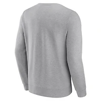 Men's Fanatics Heathered Gray Phoenix Suns True Classics Vint Pullover Sweatshirt