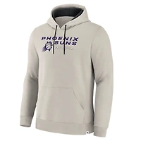 Men's Fanatics Off White Phoenix Suns Crossover Collection Blocked Shot Premium Pullover Hoodie