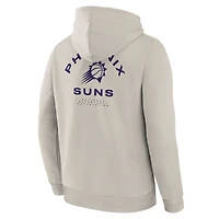 Men's Fanatics Off White Phoenix Suns Crossover Collection Blocked Shot Premium Pullover Hoodie