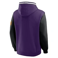 Men's Fanatics  Purple/Black Phoenix Suns Half Court Shot Clock Fastbreak Hoodie